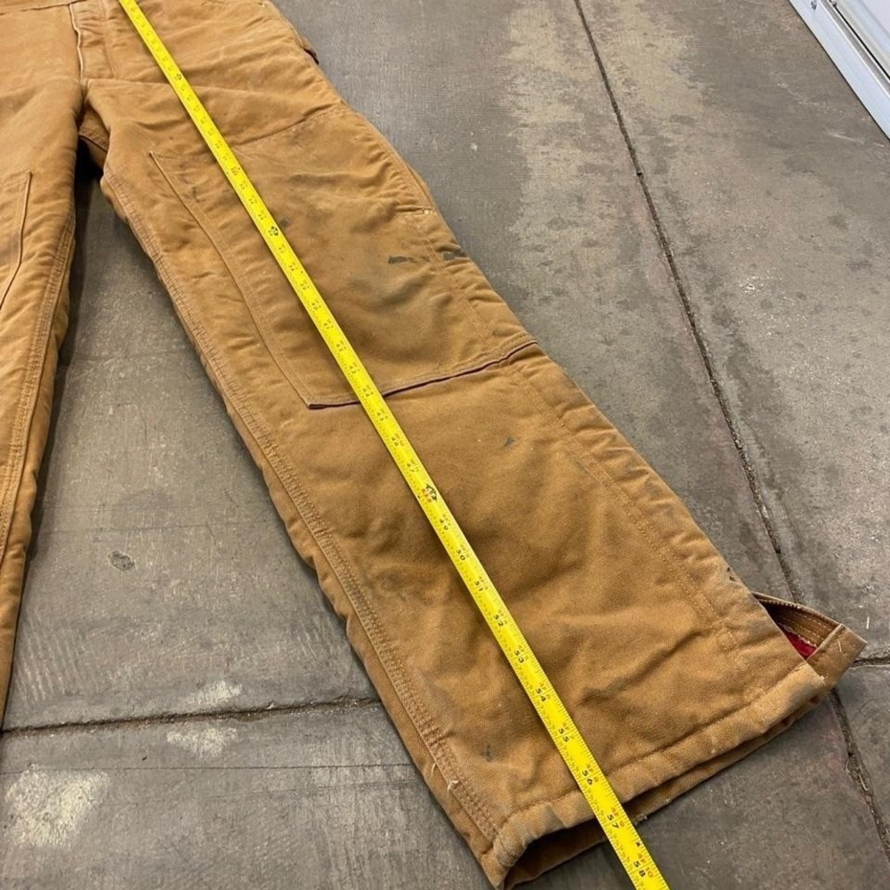 Vintage Carhartt Double Knees Overalls Canvas Tan Workwear 2000s Size 32 - Picture 8 of 8